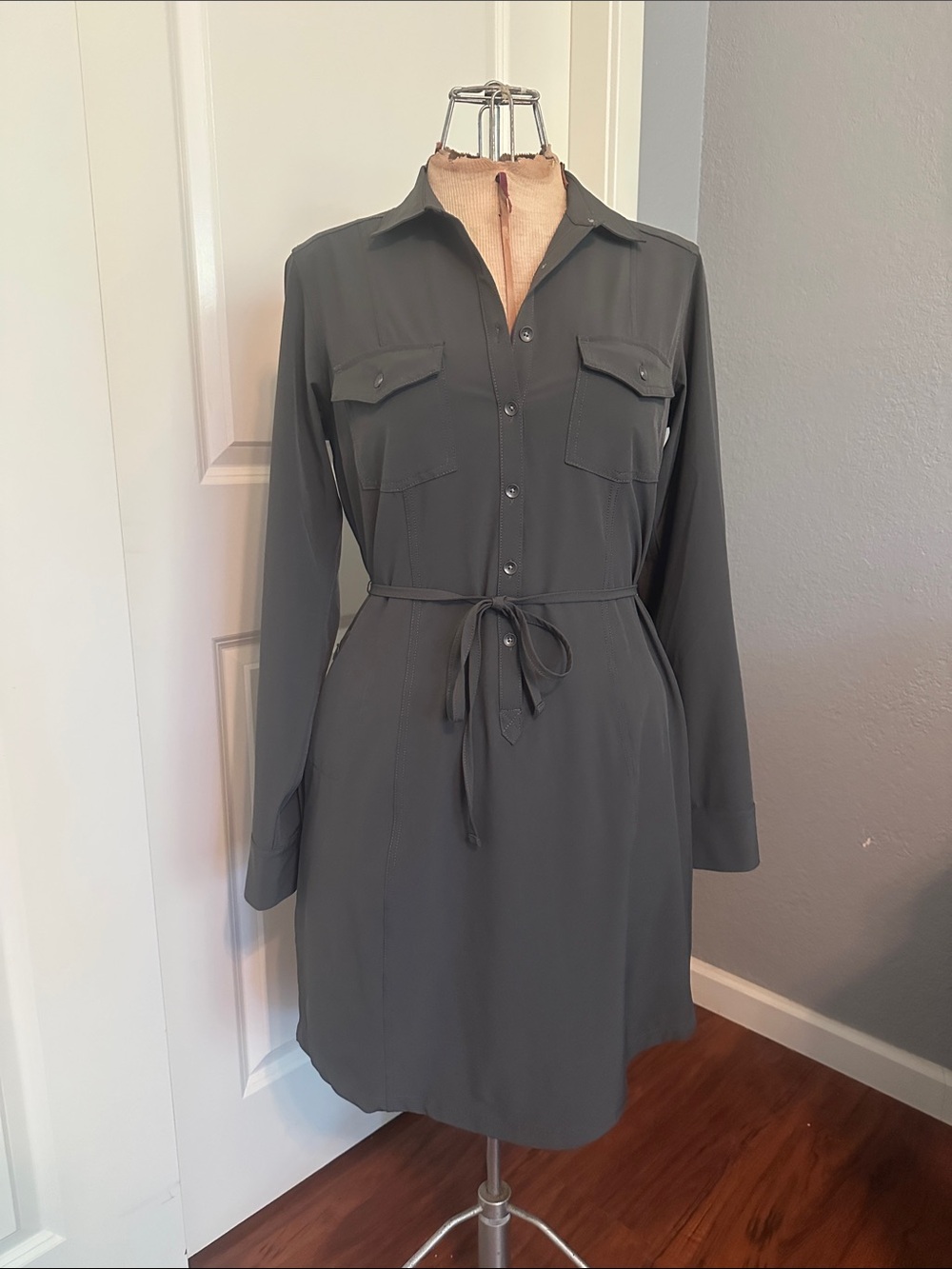 Eddie Bauer grey shirt dress